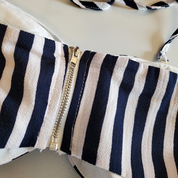 L’ATISTE by Amy Navy Blue & White Stripe Bikini Top - Picture 4 of 10